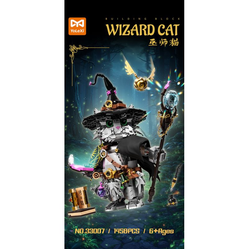 YoLeXi 33007 Wizard Cat Xếp hình lắp ráp ghép mô hình mèo phù thủy