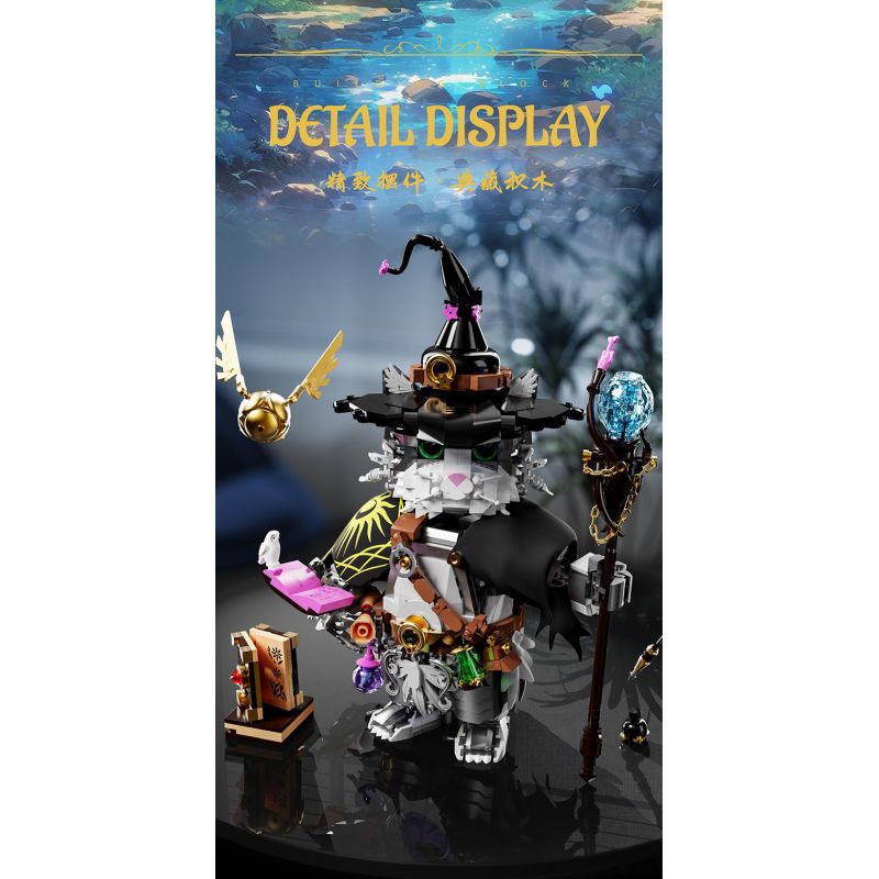 YoLeXi 33007 Wizard Cat Xếp hình lắp ráp ghép mô hình mèo phù thủy