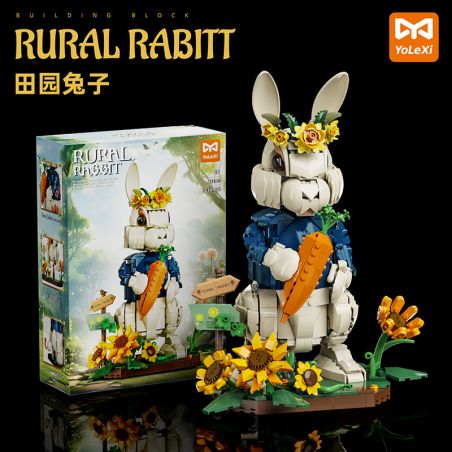 YoLeXi 33130 Rural Rabitt Xếp hình lắp ráp ghép mô hình Thỏ Vườn Thỏ Peter