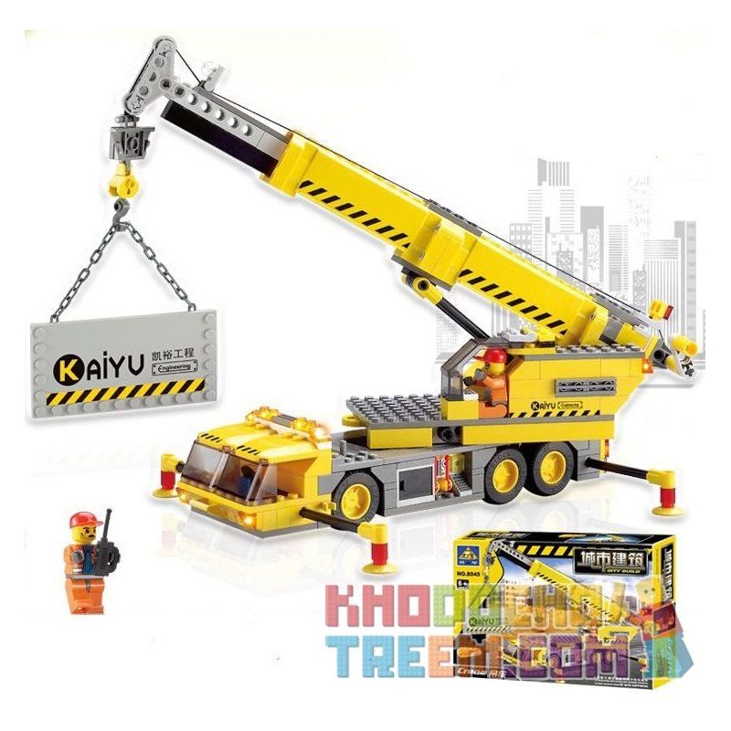 Kazi KY8045 8045 Xếp hình kiểu  CITY Crane Cần Trục Di động 380 khối
