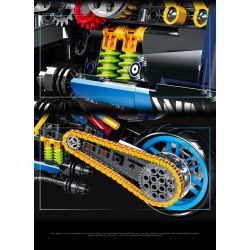 wisdom MG06 Bngatli W4 Xếp hình lắp ráp ghép mô hình Xe máy Bugatti 1:8