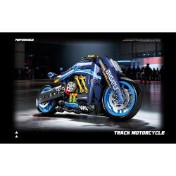 wisdom MG06 Bngatli W4 Xếp hình lắp ráp ghép mô hình Xe máy Bugatti 1:8