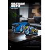wisdom MG06 Bngatli W4 Xếp hình lắp ráp ghép mô hình Xe máy Bugatti 1:8