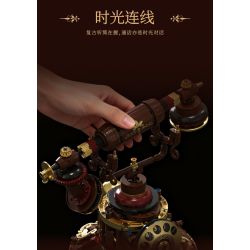 remittance H1014 Xếp hình lắp ráp ghép mô hình Băng chuyền điện thoại cổ điển tưởng tượng