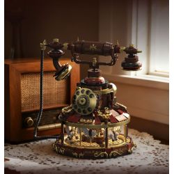 remittance H1014 Xếp hình lắp ráp ghép mô hình Băng chuyền điện thoại cổ điển tưởng tượng