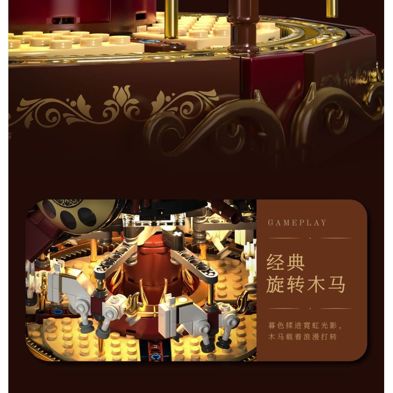 remittance H1014 Xếp hình lắp ráp ghép mô hình Băng chuyền điện thoại cổ điển tưởng tượng