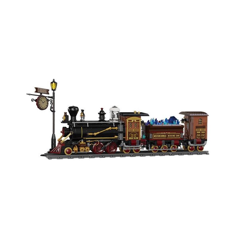 Kqiboxxr KQ302 Steam Age Ore Train Xếp hình lắp ráp ghép mô hình Kỷ nguyên của hơi nước: Tàu quặng
