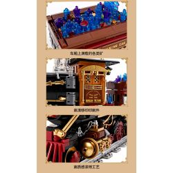 Kqiboxxr KQ302 Steam Age Ore Train Xếp hình lắp ráp ghép mô hình Kỷ nguyên của hơi nước: Tàu quặng