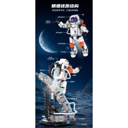 KAIYU KeeYee World K96232 Flying Astronaut Xếp hình lắp ráp ghép mô hình phi hành gia bay