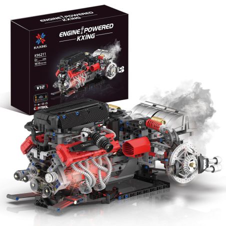 KAIYU KeeYee World K96211 Xếp hình lắp ráp ghép mô hình Động cơ Ferrari Enzo V12