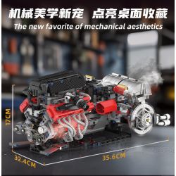 KAIYU KeeYee World K96211 Xếp hình lắp ráp ghép mô hình Động cơ Ferrari Enzo V12