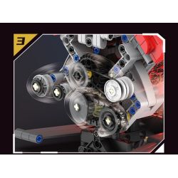 KAIYU KeeYee World K96211 Xếp hình lắp ráp ghép mô hình Động cơ Ferrari Enzo V12