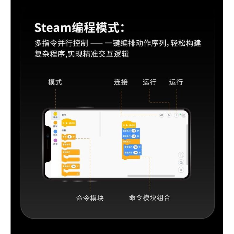 Takuki T1113 Xếp hình lắp ráp ghép mô hình Lập trình Robot khoa học viễn tưởng Bóng thông minh