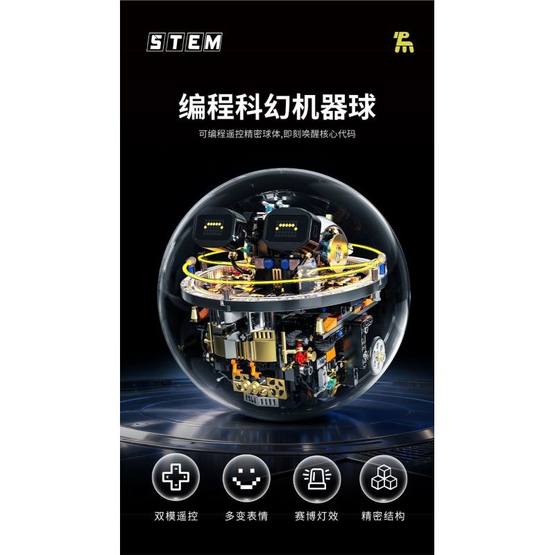 Takuki T1113 Xếp hình lắp ráp ghép mô hình Lập trình Robot khoa học viễn tưởng Bóng thông minh