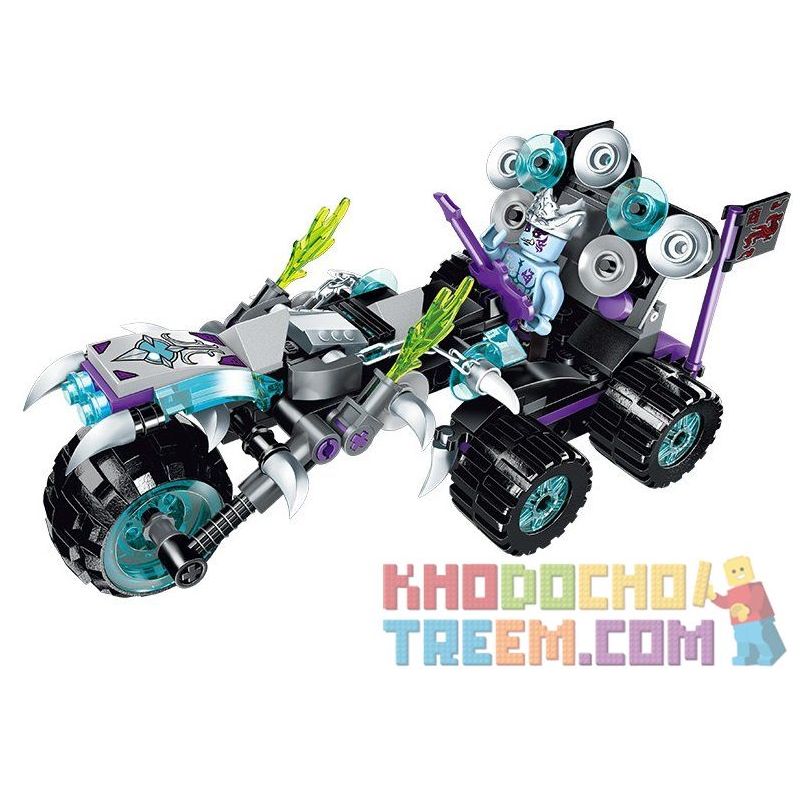 Enlighten 2207 Qman 2207 non  XE MÔ TÔ ỒN ÀO bộ đồ chơi xếp lắp ráp ghép mô hình Creation Of The Gods NOISE HARLEY Phong Thần 210 khối