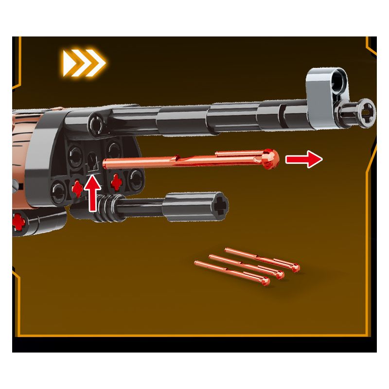 No license A67113 Xếp hình lắp ráp ghép mô hình súng trường 98K