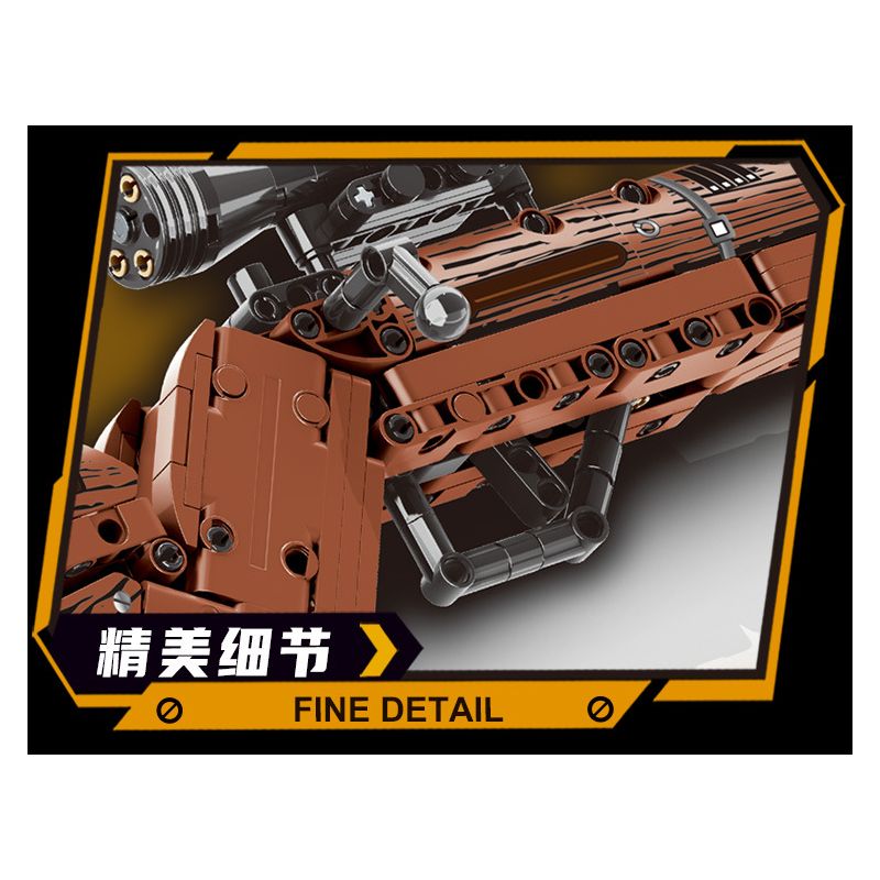 No license A67113 Xếp hình lắp ráp ghép mô hình súng trường 98K