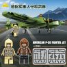 KAZI GBL BOZHI KY82074 American P-38 Fighter Jet Xếp hình lắp ráp ghép mô hình Máy bay chiến đấu P-38 của Mỹ