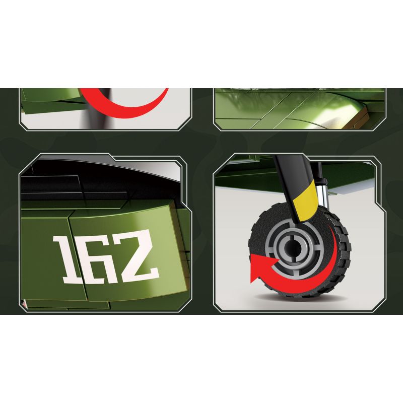 KAZI GBL BOZHI KY82074 American P-38 Fighter Jet Xếp hình lắp ráp ghép mô hình Máy bay chiến đấu P-38 của Mỹ