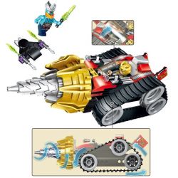 Enlighten 2208 Qman 2208 non  CỖ XE KHOAN ĐẤT bộ đồ chơi xếp lắp ráp ghép mô hình Creation Of The Gods EARTH DRILLER Phong Thần 171 khối