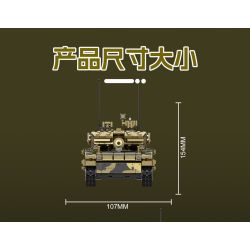 KAZI GBL BOZHI KY82076 German Leopard 2A7 Main Battle Tank Xếp hình lắp ráp ghép mô hình Xe tăng chiến đấu chủ lực Leopard 2A7 của Đức
