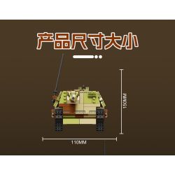 KAZI GBL BOZHI KY82077 German Hunter Tank Destroyer Xếp hình lắp ráp ghép mô hình Pháo chống tăng Stalker của Đức