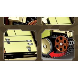 KAZI GBL BOZHI KY82077 German Hunter Tank Destroyer Xếp hình lắp ráp ghép mô hình Pháo chống tăng Stalker của Đức