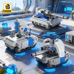 United Imagine JKC7610 Xếp hình lắp ráp ghép mô hình Xe tăng khoa học viễn tưởng: Cảnh báo đỏ của lăng kính