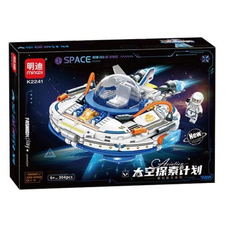minGDi LEIBAO K2241 Xếp hình lắp ráp ghép mô hình Chương trình thám hiểm không gian: Đĩa bay giữa các vì sao