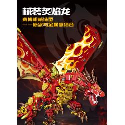 KAZI GBL BOZHI KY8150 FlameDragon Xếp hình lắp ráp ghép mô hình Thiết bị cơ khí Hỏa Long