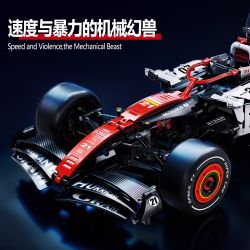 No license A012 Xếp hình lắp ráp ghép mô hình Người chơi cơ khí: Đua xe công thức 1 1:8