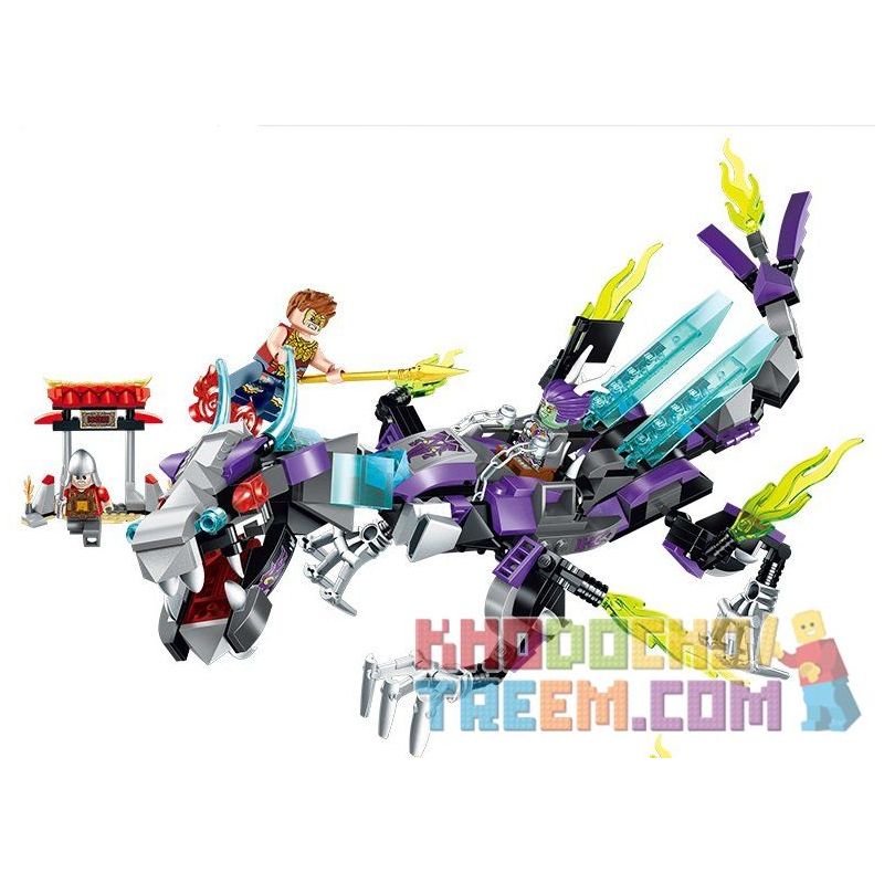 Enlighten 2211 Qman 2211 non  ĐẠI CHIẾN RỒNG bộ đồ chơi xếp lắp ráp ghép mô hình Creation Of The Gods NEZHA CONQUERS THE DRAGON Phong Thần 338 khối
