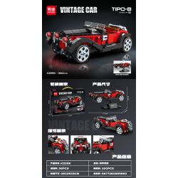 minGDi LEIBAO K2259 Vintage Car Tipo-B Xếp hình lắp ráp ghép mô hình Xe cổ điển Alfa Romeo Tipo B