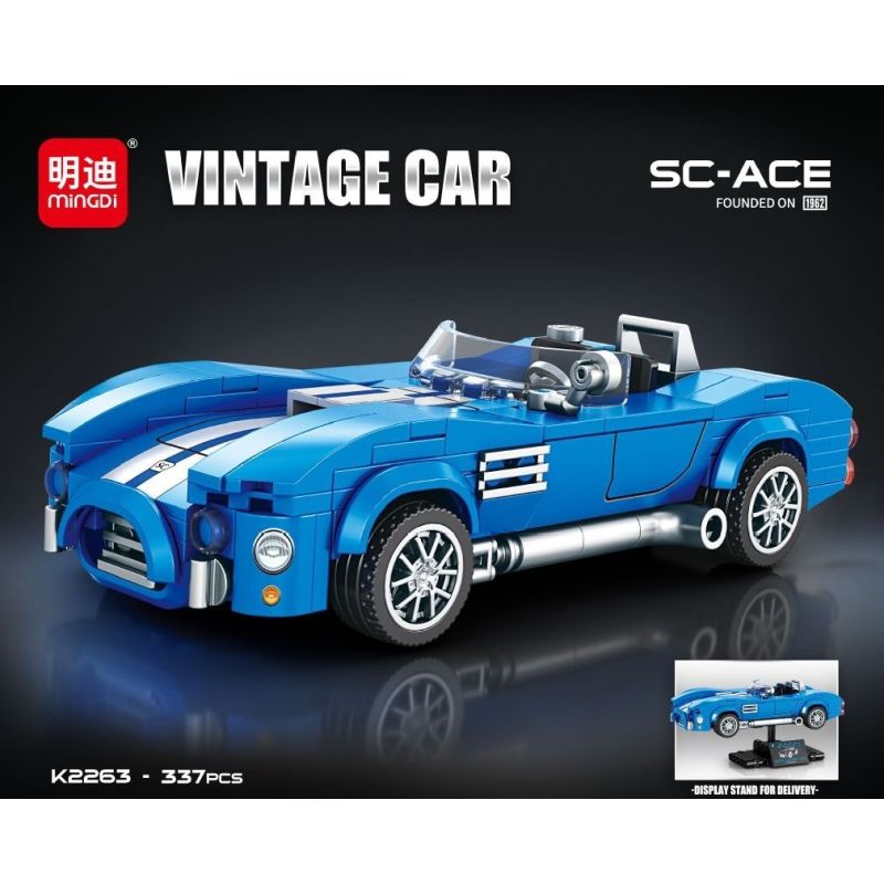 minGDi LEIBAO K2263 Vintage Car SC-ACE Xếp hình lắp ráp ghép mô hình Xe cổ điển SC-ACE