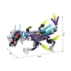 Enlighten 2211 Qman 2211 non  ĐẠI CHIẾN RỒNG bộ đồ chơi xếp lắp ráp ghép mô hình Creation Of The Gods NEZHA CONQUERS THE DRAGON Phong Thần 338 khối