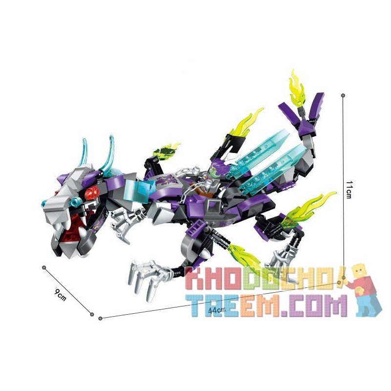 Enlighten 2211 Qman 2211 non  ĐẠI CHIẾN RỒNG bộ đồ chơi xếp lắp ráp ghép mô hình Creation Of The Gods NEZHA CONQUERS THE DRAGON Phong Thần 338 khối