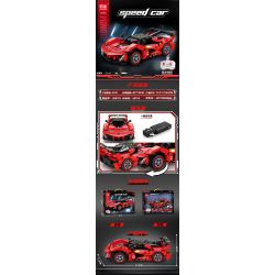 minGDi LEIBAO 8745 Xếp hình lắp ráp ghép mô hình Xe đua điều khiển từ xa 1:24