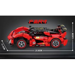 minGDi LEIBAO 8745 Xếp hình lắp ráp ghép mô hình Xe đua điều khiển từ xa 1:24