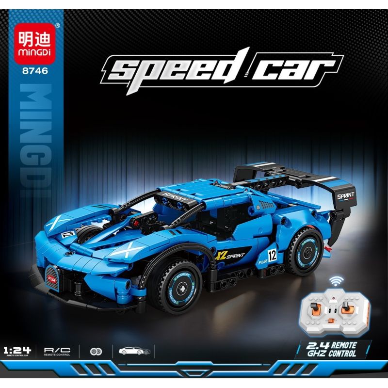 minGDi LEIBAO 8746 Xếp hình lắp ráp ghép mô hình Xe đua điều khiển từ xa 1:24