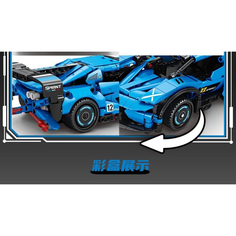 minGDi LEIBAO 8746 Xếp hình lắp ráp ghép mô hình Xe đua điều khiển từ xa 1:24