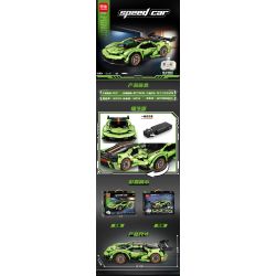 minGDi LEIBAO 8747 Xếp hình lắp ráp ghép mô hình Xe đua điều khiển từ xa 1:24