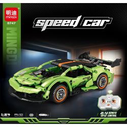 minGDi LEIBAO 8747 Xếp hình lắp ráp ghép mô hình Xe đua điều khiển từ xa 1:24