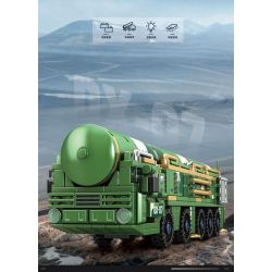 minGDi LEIBAO K3119 Xếp hình lắp ráp ghép mô hình Vũ khí quan trọng nhất của đất nước: Xe tên lửa DX-07