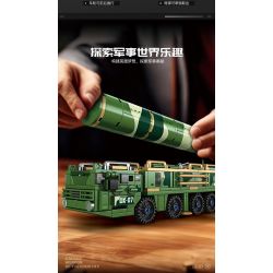 minGDi LEIBAO K3119 Xếp hình lắp ráp ghép mô hình Vũ khí quan trọng nhất của đất nước: Xe tên lửa DX-07