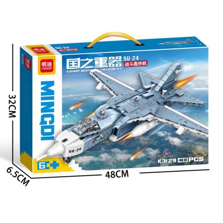 minGDi LEIBAO K3129 Xếp hình lắp ráp ghép mô hình Vũ khí quan trọng nhất của đất nước: Máy bay ném bom chiến đấu SU-24