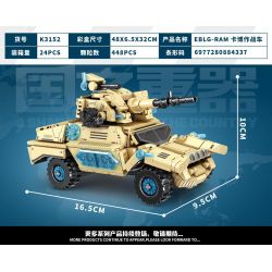 minGDi LEIBAO K3152 Xếp hình lắp ráp ghép mô hình Vũ khí quan trọng nhất của đất nước: Xe chiến đấu EBLG-RAM