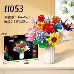 WOMA 11053 Xếp hình lắp ráp ghép mô hình bó hoa vĩnh cửu