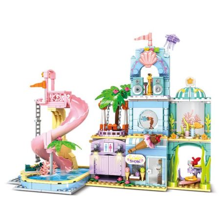 WOMA 11315 Fairy Land：Carnival On The Beach Xếp hình lắp ráp ghép mô hình Thành phố trong mơ: Lễ hội bãi biển