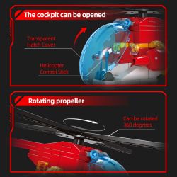 WOMA 15070 Fire Brigade Helicopter Xếp hình lắp ráp ghép mô hình trực thăng cứu hỏa