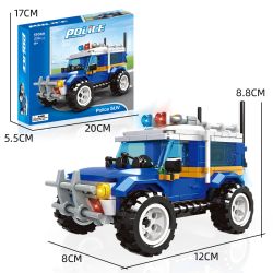 WOMA 15066 Police SUV Xếp hình lắp ráp ghép mô hình SUV cảnh sát